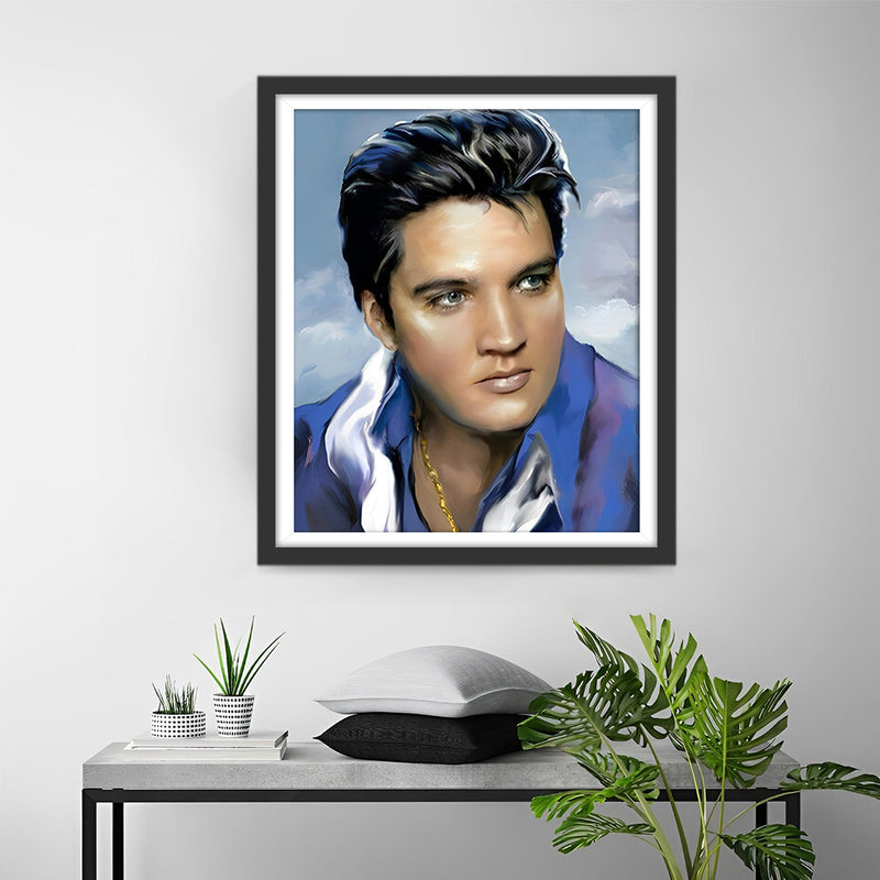 Elvis Presley Sérieux Broderie Diamant