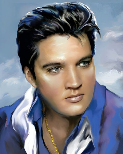 Elvis Presley Sérieux Broderie Diamant
