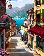 Escaliers de Ville Côtière Broderie Diamant