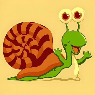 Escargot Cartoon Broderie Diamant