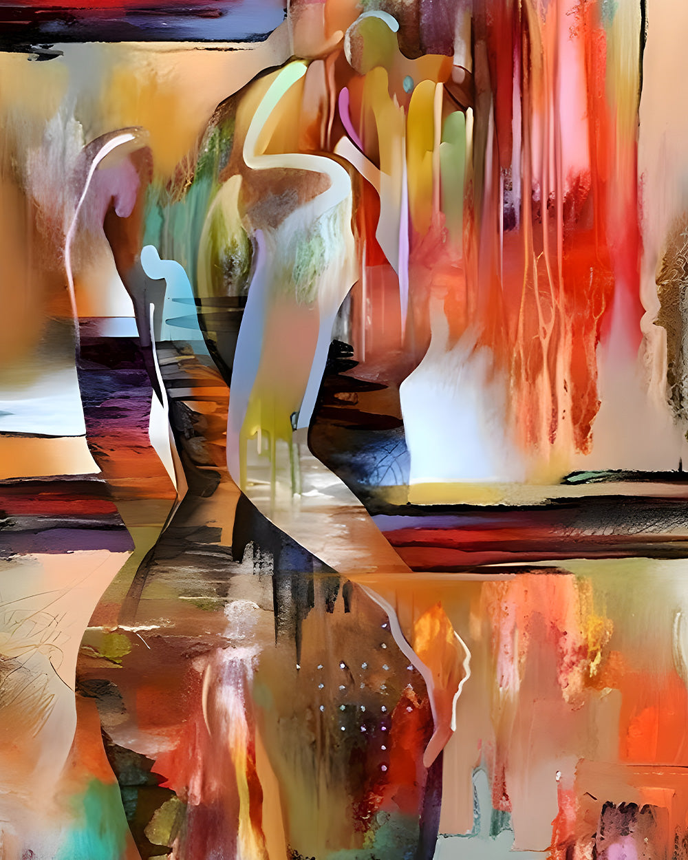 Femme Abstraite, Chic et Sexy Broderie Diamant