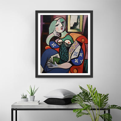 Femme Abstraite Élégante Broderie Diamant