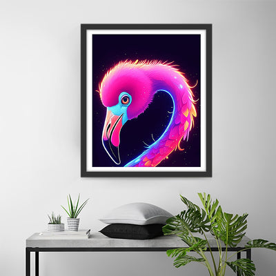 Flamant Lumineux Broderie Diamant