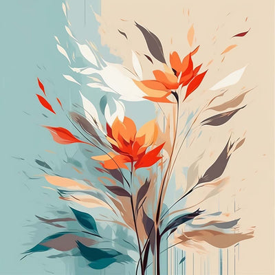Fleur dans le Vent Broderie Diamant