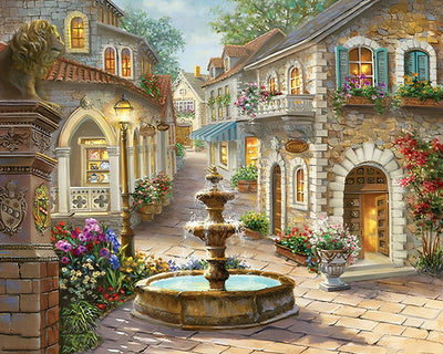 Fontaine Urbaine Broderie Diamant