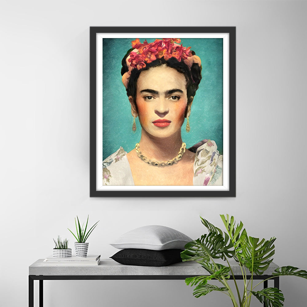 Frida Kahlo Souriant Broderie Diamant