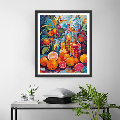 Fruits Colorés et Jus Broderie Diamant
