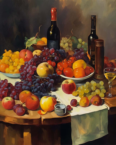 Fruits et Vin Broderie Diamant