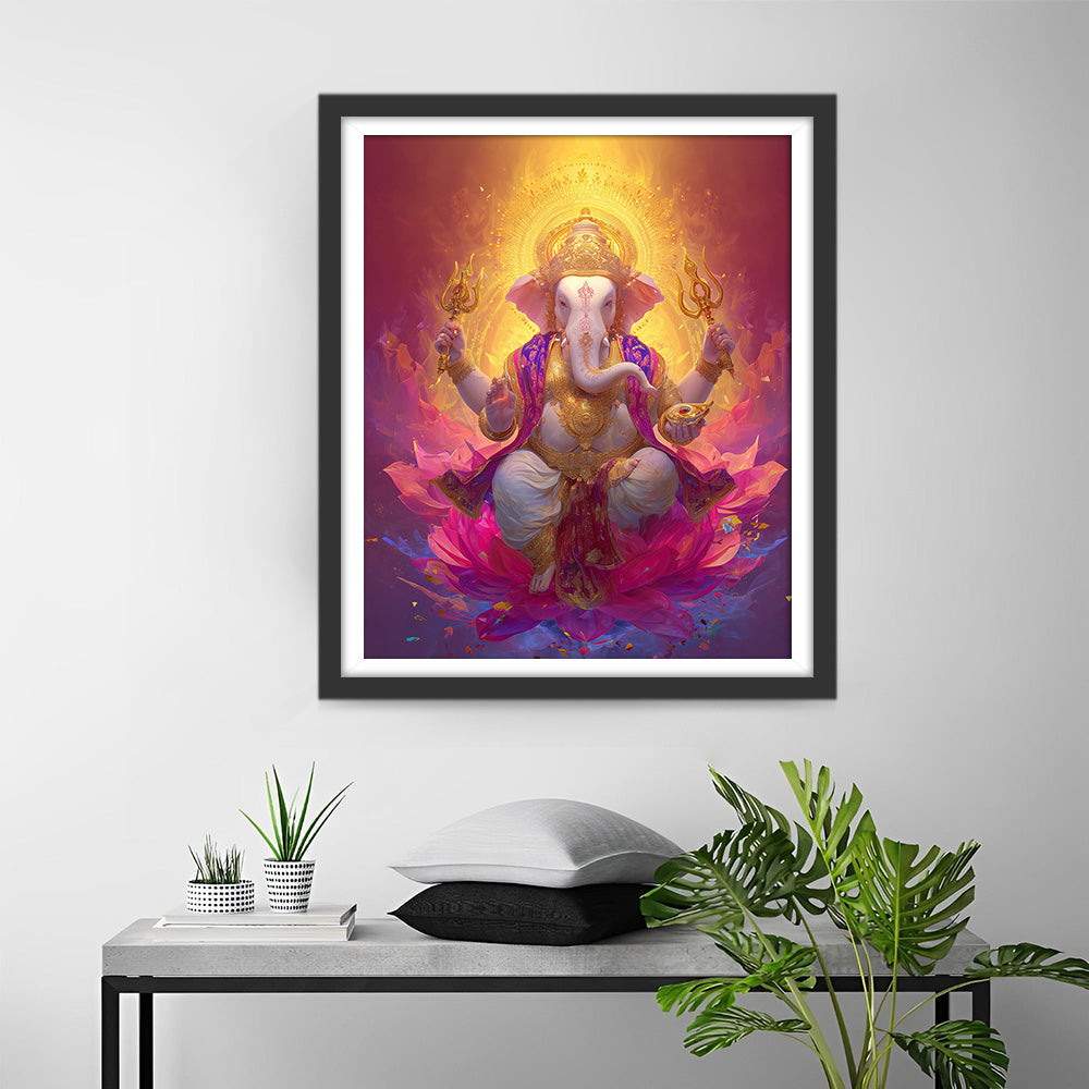 Ganesha Lumineux Broderie Diamant