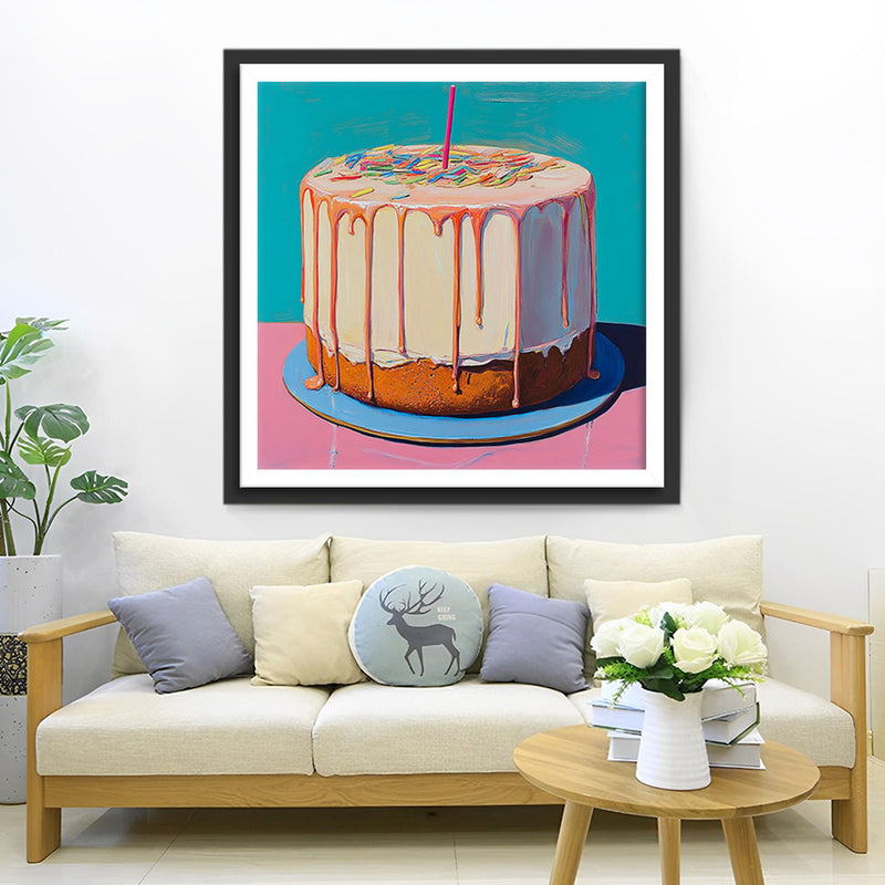 Gâteau à la Crème d’Anniversaire Broderie Diamant