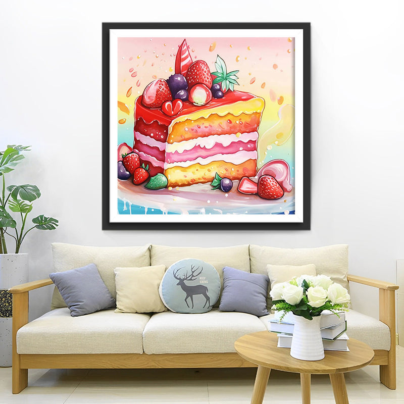 Gâteau aux Fruits en Couches Broderie Diamant