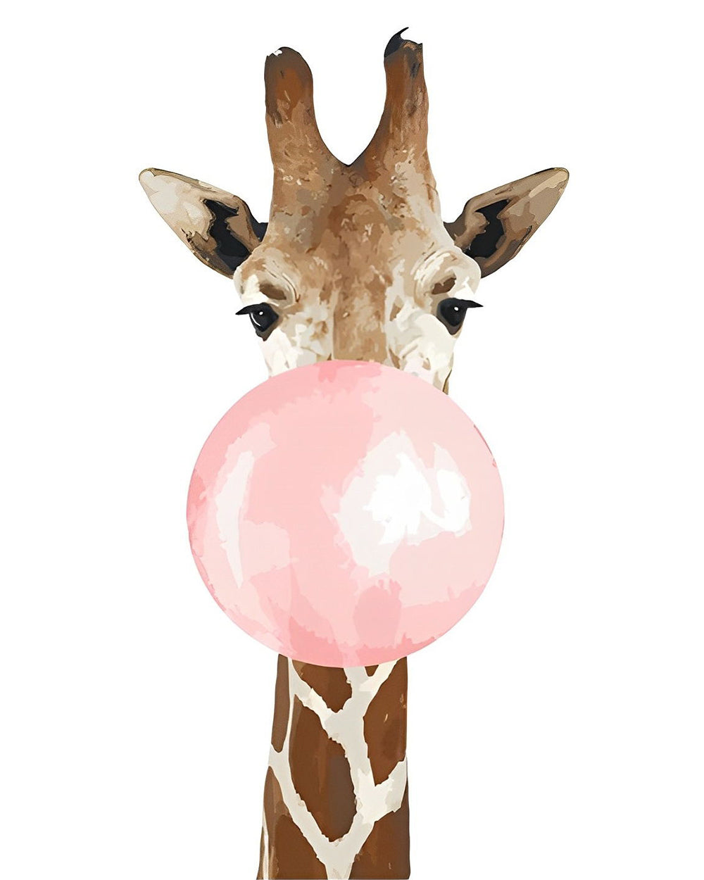 Girafe Avec Chewing-Gum Broderie Diamant