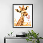 Girafe et Bulles Broderie Diamant