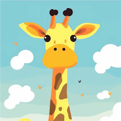 Girafe Mignonne de Dessin Animé Broderie Diamant
