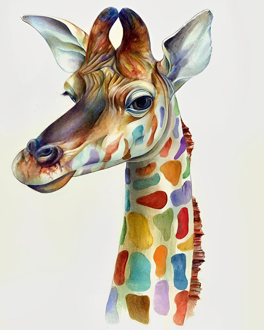 Girafe TachÉtée Colorée Broderie Diamant