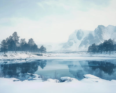 Glacier et Lac Broderie Diamant
