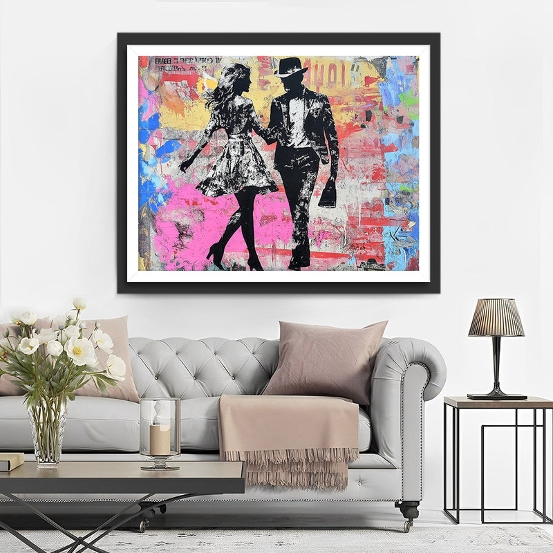 Graffiti de Couple Broderie Diamant