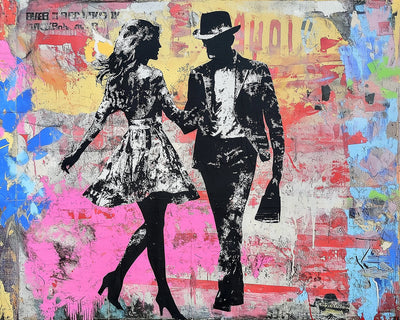 Graffiti de Couple Broderie Diamant
