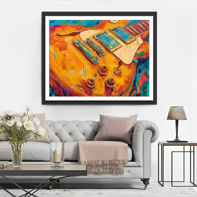 Guitare Colorée et Lumineuse Broderie Diamant