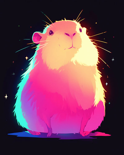 Hamster Lumineux Dessin Animé Broderie Diamant