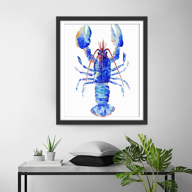Homard Bleu Broderie Diamant