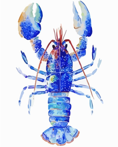 Homard Bleu Broderie Diamant
