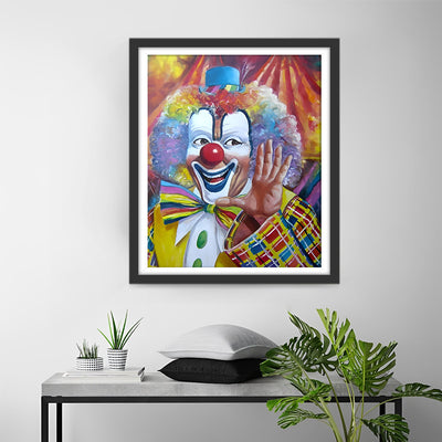 Homme Clown Heureux Broderie Diamant