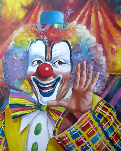Homme Clown Heureux Broderie Diamant