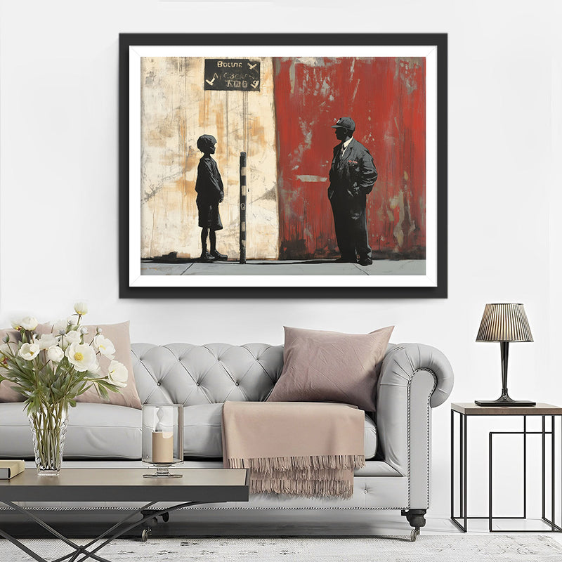 Homme et Garcon Graffiti Broderie Diamant