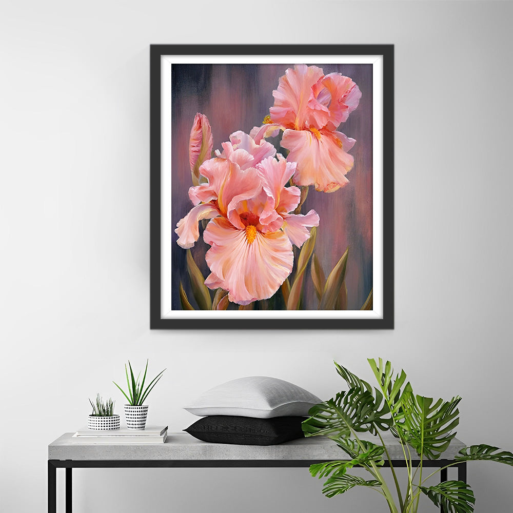 Iris Rose Broderie Diamant