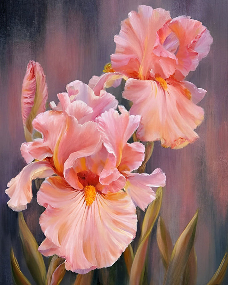 Iris Rose Broderie Diamant