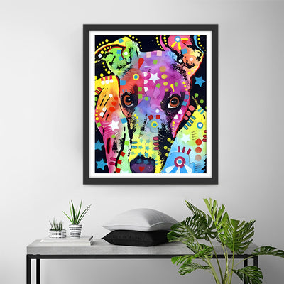 Jack Russell en Pop Art Broderie Diamant
