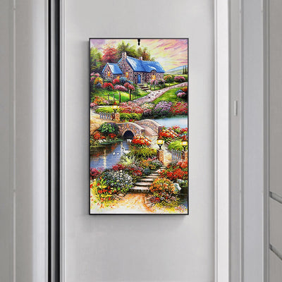Jardin Paysage avec des Plantes et Animaux Broderie Diamant