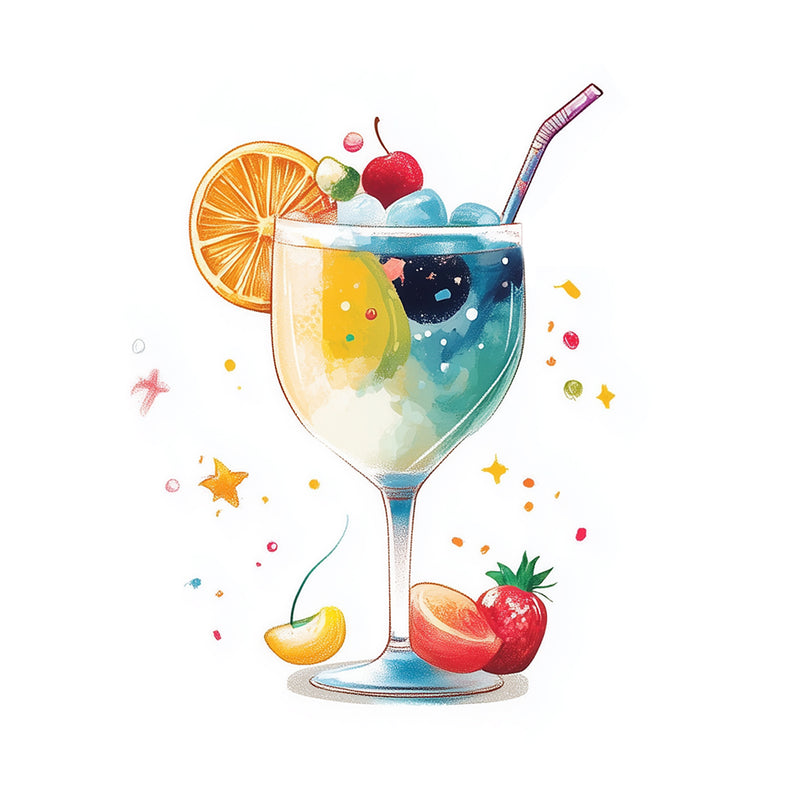 Jus de Fruits Coloré d’Été Broderie Diamant
