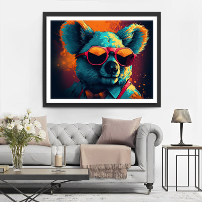 Koala avec des Lunettes de Soleil Broderie Diamant