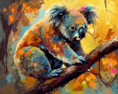 Koala sur un Arbre Broderie Diamant