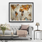 La Carte du Monde Broderie Diamant