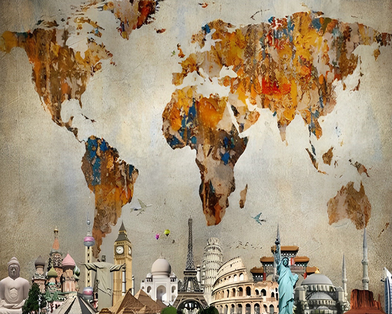 La Carte du Monde Broderie Diamant