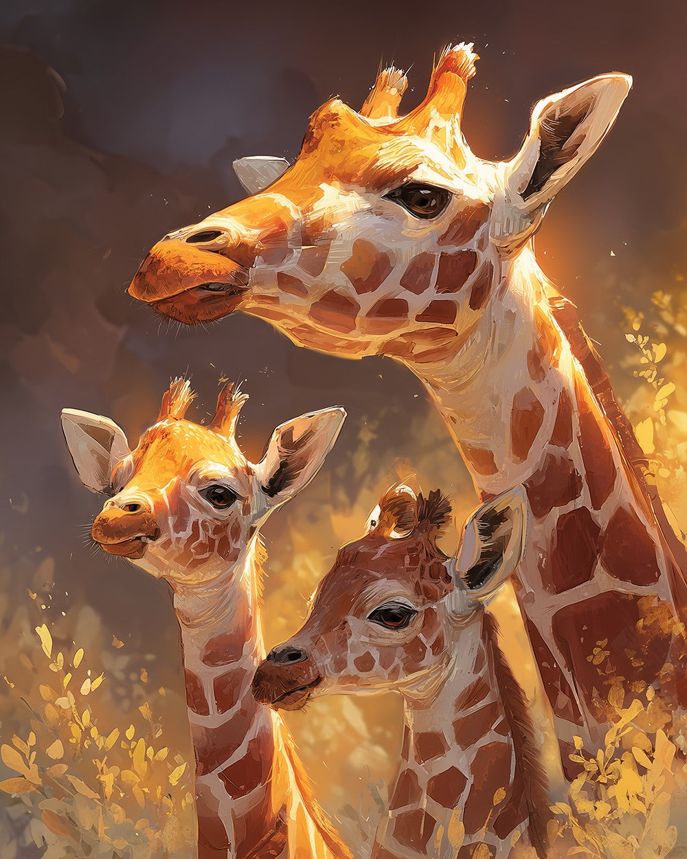 La Girafe en Attente Impatiente Broderie Diamant