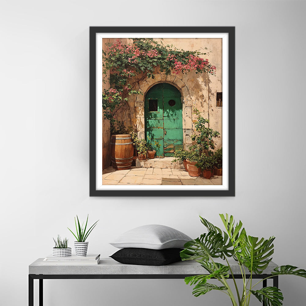 La Porte Verte de la Ferme Broderie Diamant