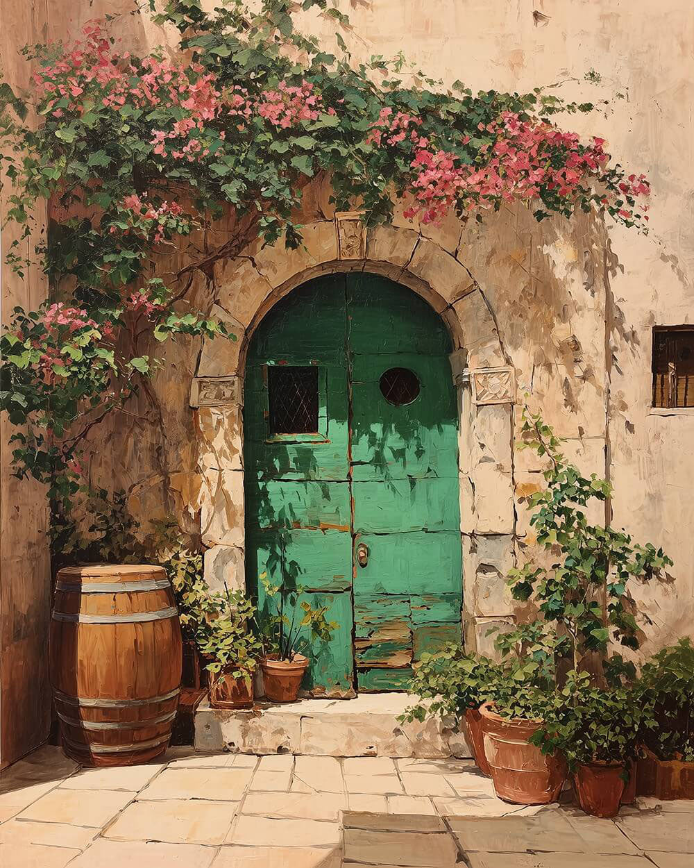 La Porte Verte de la Ferme Broderie Diamant