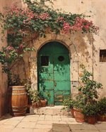 La Porte Verte de la Ferme Broderie Diamant