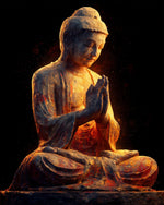 La Radiance de la Statue de Bouddha Broderie Diamant