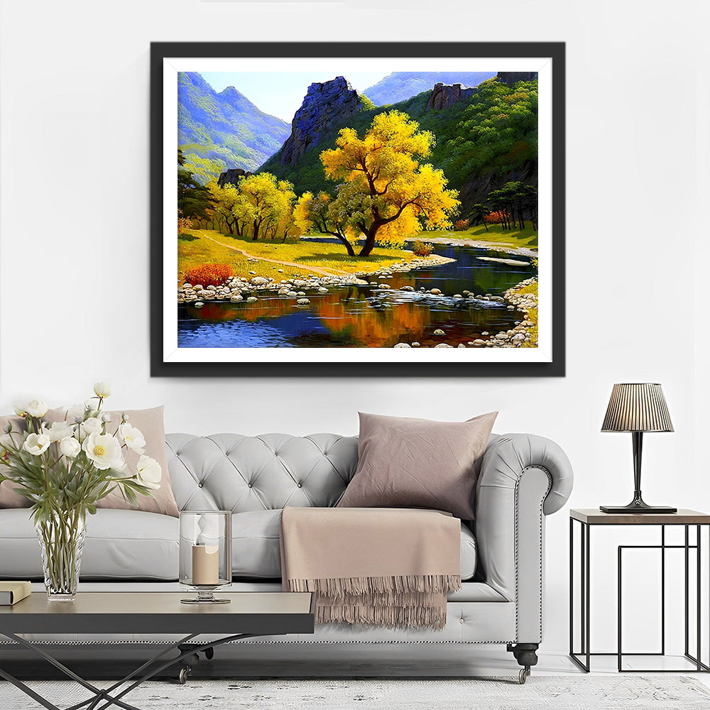 La Vallée en Automne Broderie Diamant