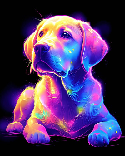 Labrador Lumineux Broderie Diamant