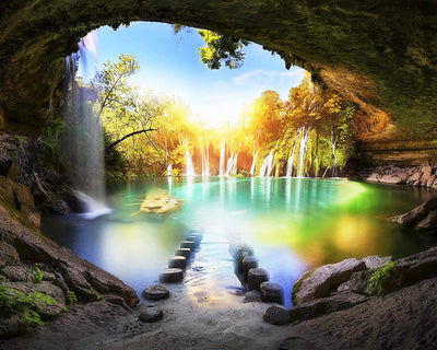 Lac dans la Grotte Broderie Diamant