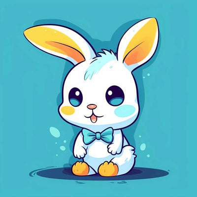 Lapin Cartoon Mignon Broderie Diamant