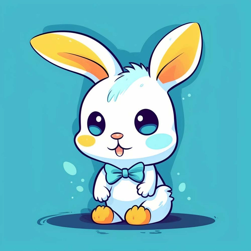 Lapin Cartoon Mignon Broderie Diamant