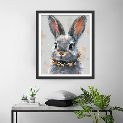 Lapin Gris Broderie Diamant
