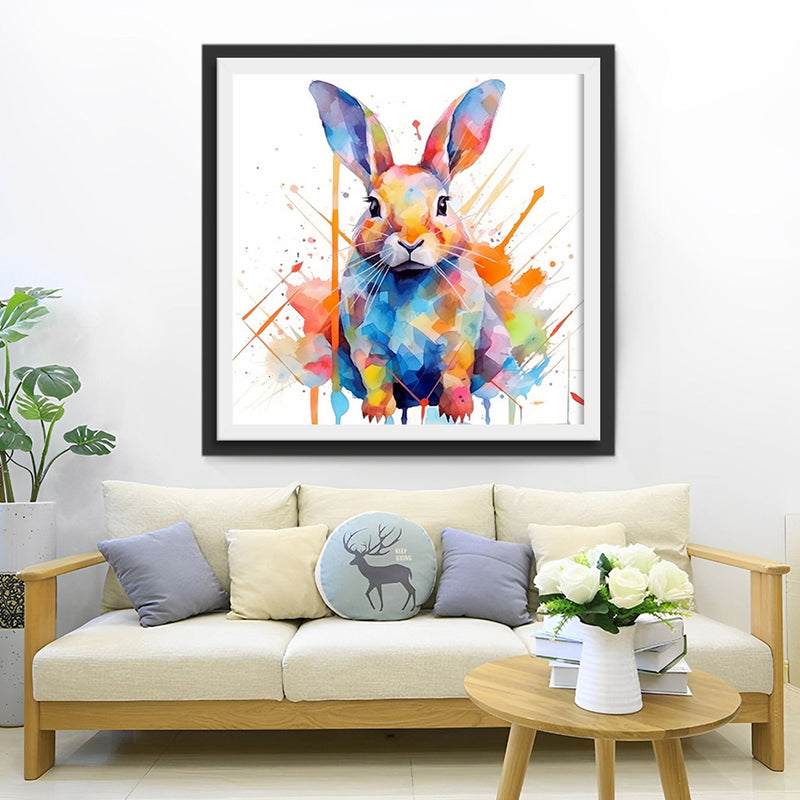 Lapin Style Aquarelle Broderie Diamant